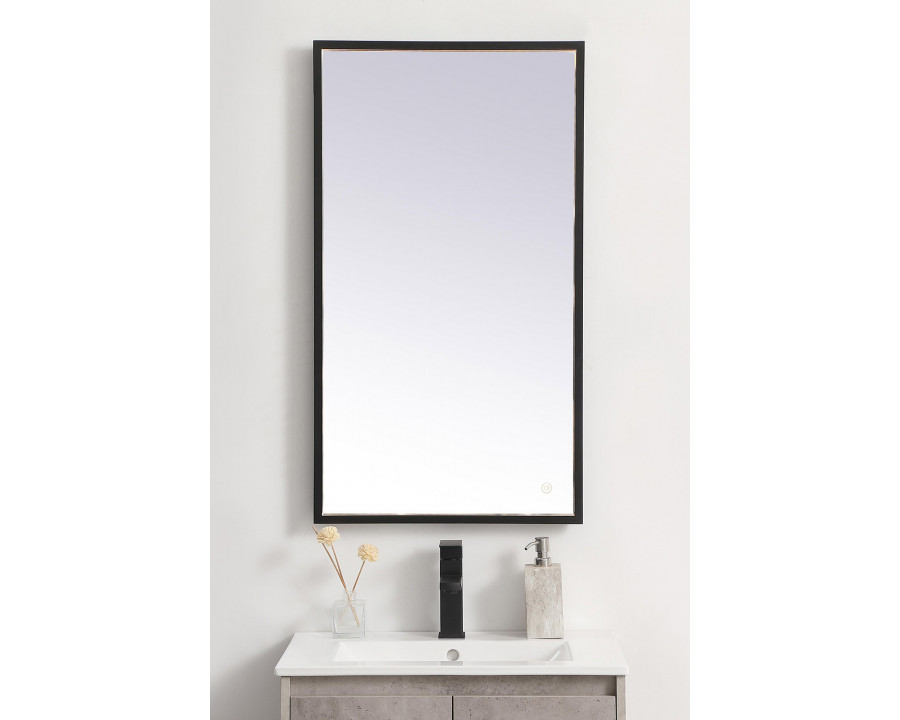 Elegant Wall Mirror - Black, D 20", H 36" (MRE62036BK)