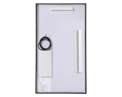 Elegant Wall Mirror - Black, D 20", H 36" (MRE62036BK)