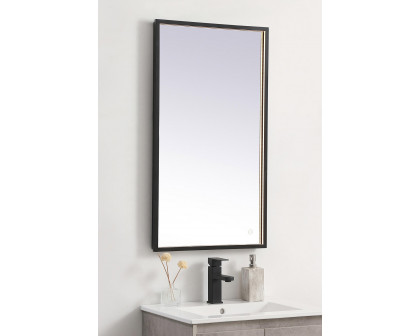 Elegant Wall Mirror - Black, D 20", H 36" (MRE62036BK)