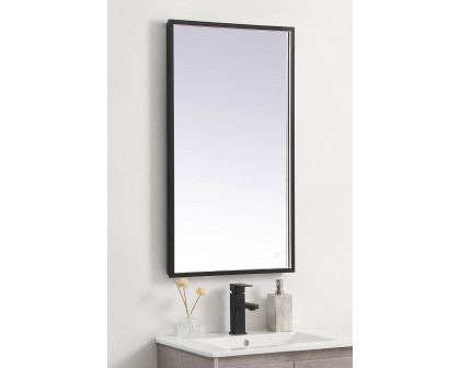 Elegant Wall Mirror - Black, D 20", H 36" (MRE62036BK)