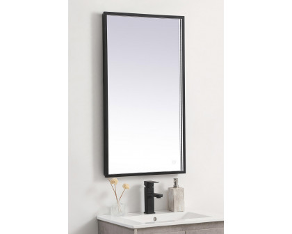 Elegant Wall Mirror - Black, D 20", H 36" (MRE62036BK)