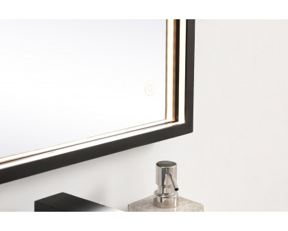 Elegant Wall Mirror - Black, D 20", H 36" (MRE62036BK)