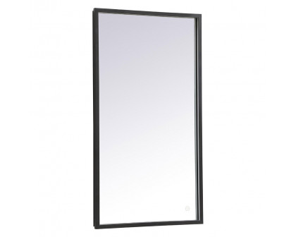 Elegant Wall Mirror - Black, D 20", H 36" (MRE62036BK)