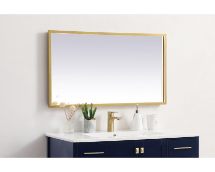 Elegant Wall Mirror - Brass, D 20", H 36" (MRE62036BR)