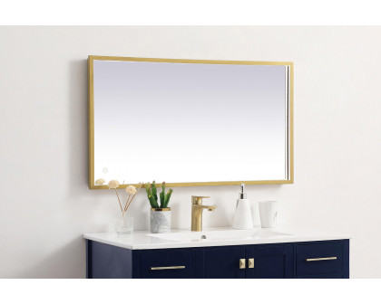 Elegant Wall Mirror - Brass, D 20", H 36" (MRE62036BR)