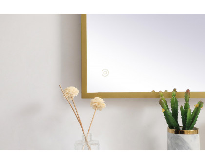 Elegant Wall Mirror - Brass, D 20", H 36" (MRE62036BR)