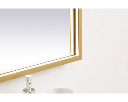 Elegant Wall Mirror - Brass, D 20", H 36" (MRE62036BR)