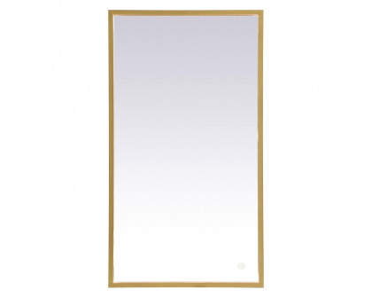 Elegant Wall Mirror - Brass, D 20", H 36" (MRE62036BR)