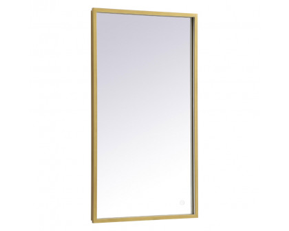 Elegant Wall Mirror - Brass, D 20", H 36" (MRE62036BR)