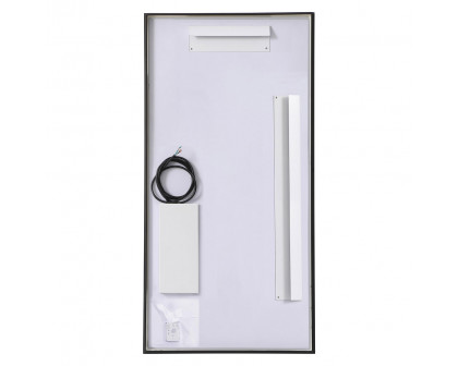 Elegant Wall Mirror - Black, D 20", H 40" (MRE62040BK)