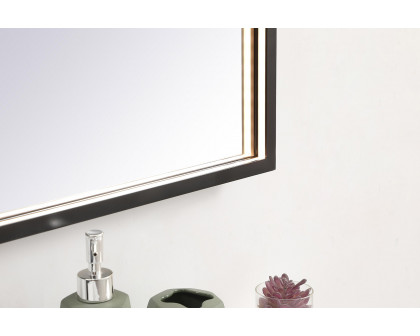 Elegant Wall Mirror - Black, D 20", H 40" (MRE62040BK)