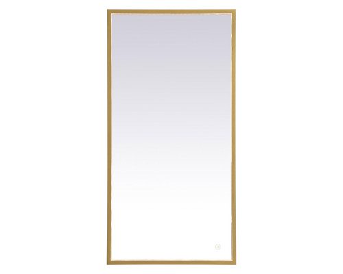 Elegant Wall Mirror - Brass, D 20", H 40" (MRE62040BR)