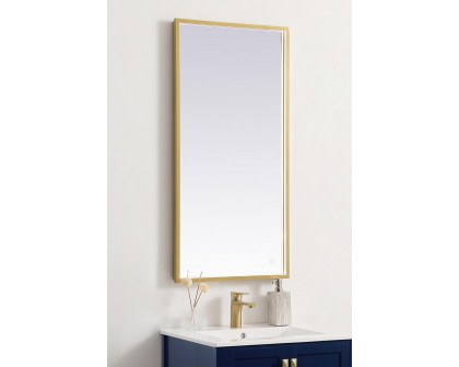 Elegant Wall Mirror - Brass, D 20", H 40" (MRE62040BR)