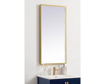 Elegant Wall Mirror - Brass, D 20", H 40" (MRE62040BR)