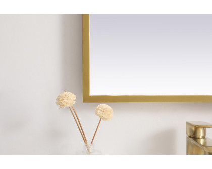 Elegant Wall Mirror - Brass, D 20", H 40" (MRE62040BR)