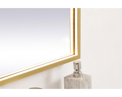 Elegant Wall Mirror - Brass, D 20", H 40" (MRE62040BR)