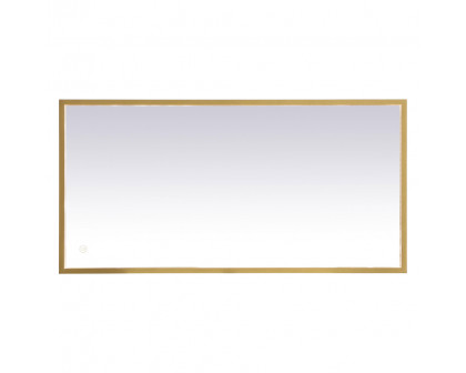 Elegant Wall Mirror - Brass, D 20", H 40" (MRE62040BR)