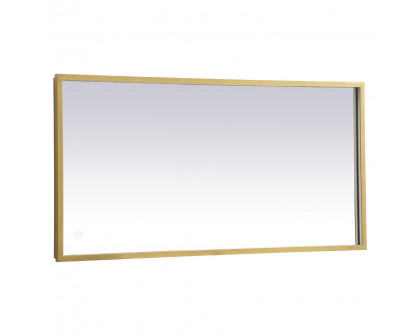 Elegant Wall Mirror - Brass, D 20", H 40" (MRE62040BR)