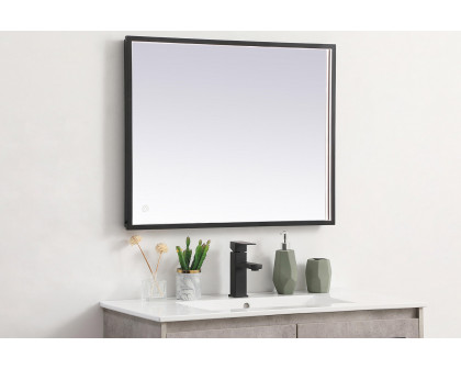 Elegant Wall Mirror - Black, D 24", H 30" (MRE62430BK)