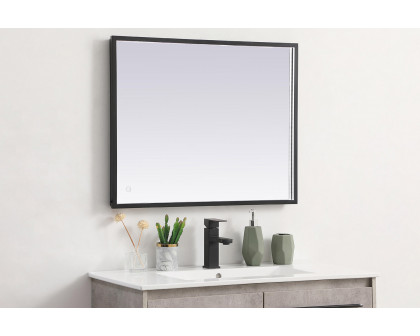 Elegant Wall Mirror - Black, D 24", H 30" (MRE62430BK)