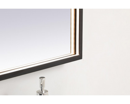 Elegant Wall Mirror - Black, D 24", H 30" (MRE62430BK)