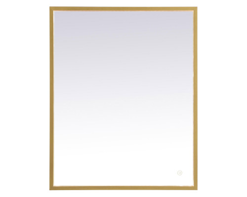 Elegant Wall Mirror - Brass, D 24", H 30" (MRE62430BR)