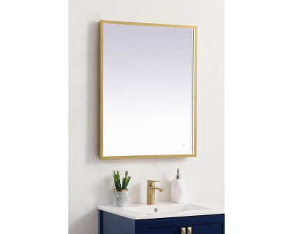 Elegant Wall Mirror - Brass, D 24", H 30" (MRE62430BR)