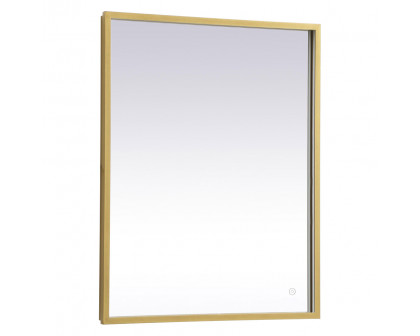 Elegant Wall Mirror - Brass, D 24", H 30" (MRE62430BR)