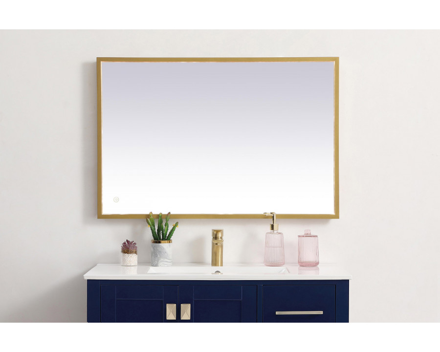 Elegant Wall Mirror - Brass, D 24", H 36" (MRE62436BR)