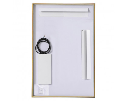 Elegant Wall Mirror - Brass, D 24", H 36" (MRE62436BR)