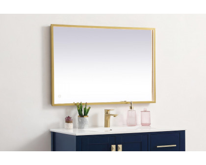 Elegant Wall Mirror - Brass, D 24", H 36" (MRE62436BR)