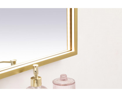 Elegant Wall Mirror - Brass, D 24", H 36" (MRE62436BR)