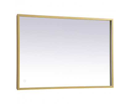 Elegant Wall Mirror - Brass, D 24", H 36" (MRE62436BR)