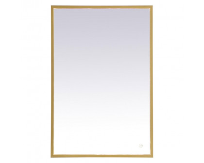 Elegant Wall Mirror - Brass, D 24", H 36" (MRE62436BR)