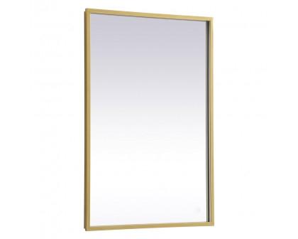 Elegant Wall Mirror - Brass, D 24", H 36" (MRE62436BR)