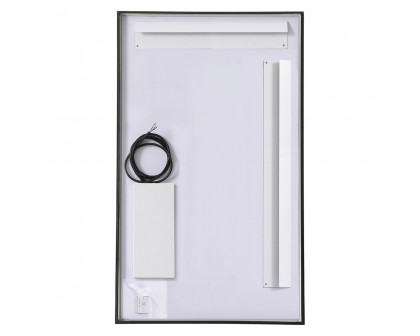 Elegant Wall Mirror - Black, D 24", H 40" (MRE62440BK)