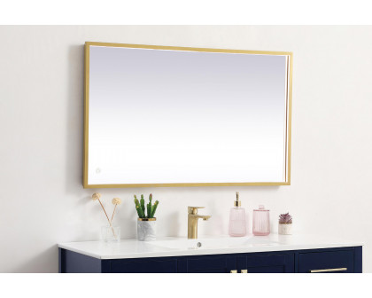 Elegant Wall Mirror - Brass, D 24", H 40" (MRE62440BR)