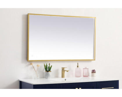 Elegant Wall Mirror - Brass, D 24", H 40" (MRE62440BR)