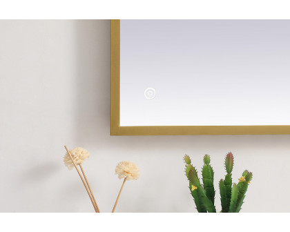 Elegant Wall Mirror - Brass, D 24", H 40" (MRE62440BR)