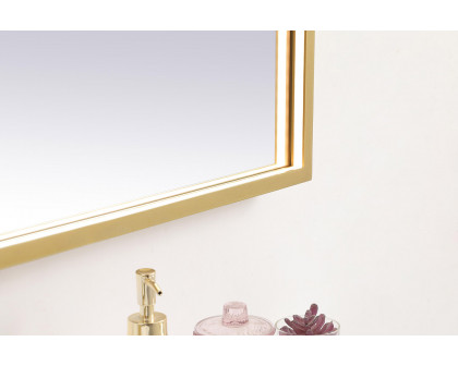 Elegant Wall Mirror - Brass, D 24", H 40" (MRE62440BR)