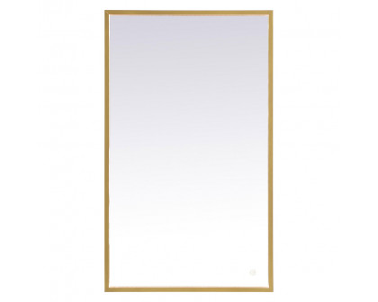 Elegant Wall Mirror - Brass, D 24", H 40" (MRE62440BR)