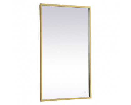 Elegant Wall Mirror - Brass, D 24", H 40" (MRE62440BR)