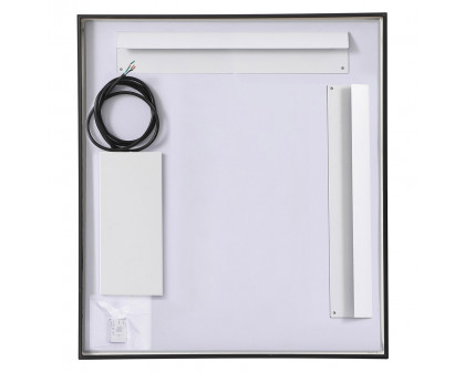 Elegant Wall Mirror - Black, D 27", H 30" (MRE62730BK)