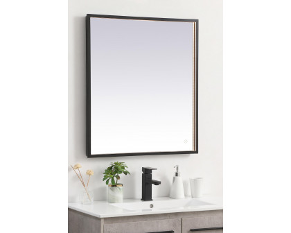 Elegant Wall Mirror - Black, D 27", H 30" (MRE62730BK)