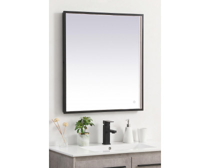 Elegant Wall Mirror - Black, D 27", H 30" (MRE62730BK)