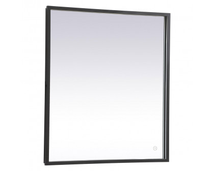 Elegant Wall Mirror - Black, D 27", H 30" (MRE62730BK)