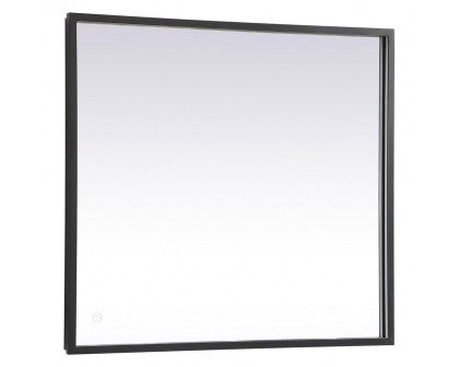 Elegant Wall Mirror - Black, D 27", H 30" (MRE62730BK)