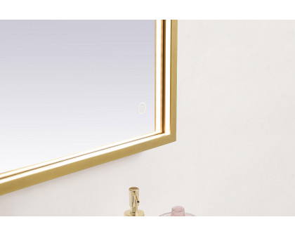 Elegant Wall Mirror - Brass, D 27", H 30" (MRE62730BR)