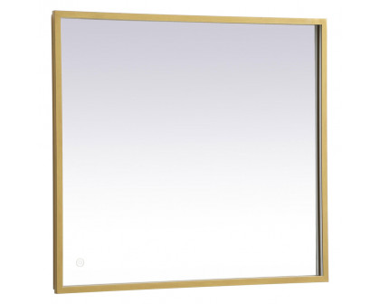 Elegant Wall Mirror - Brass, D 27", H 30" (MRE62730BR)