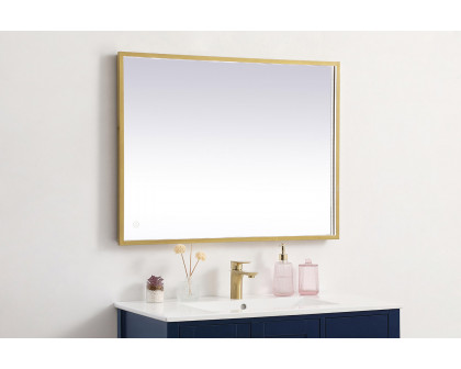 Elegant Wall Mirror - Brass, D 27", H 36" (MRE62736BR)